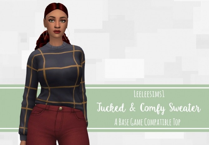 Sims 4 Tucked & Comfy Sweater at leeleesims1