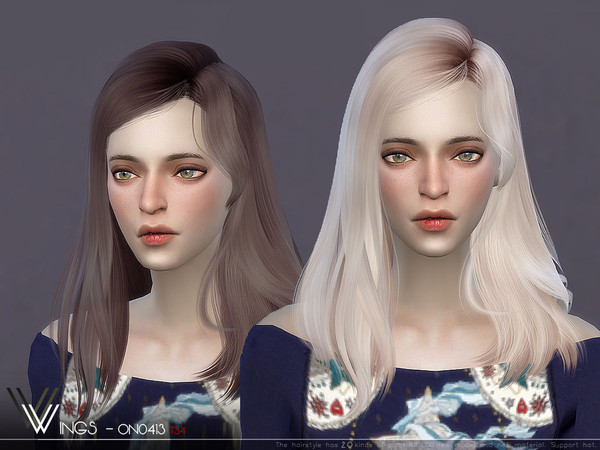 Sims 4 WINGS ON0413 hair by wingssims at TSR