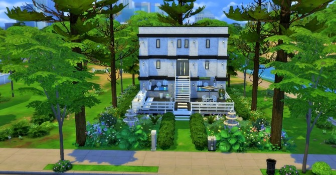 Sims 4 Two Story Modern Home by heikeg at Mod The Sims