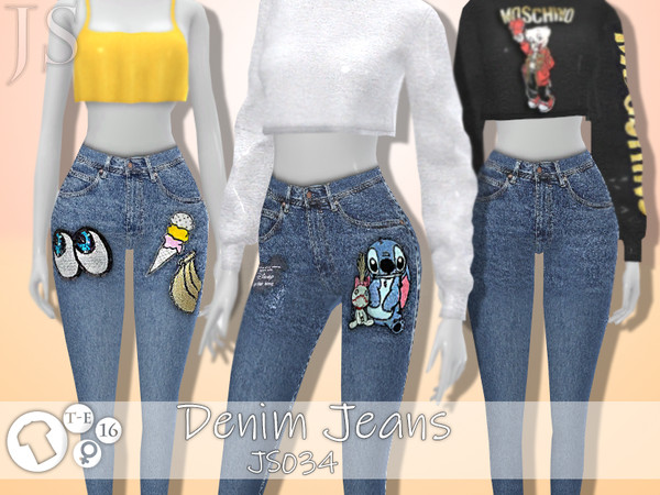 Sims 4 Denim Jeans JS034 by JavaSims at TSR