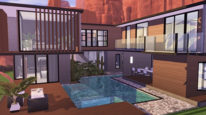 Sims 4 StrangerVille Contemporary house at GravySims