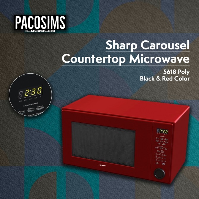 Sims 4 Carousel Countertop Microwave (P) at Paco Sims
