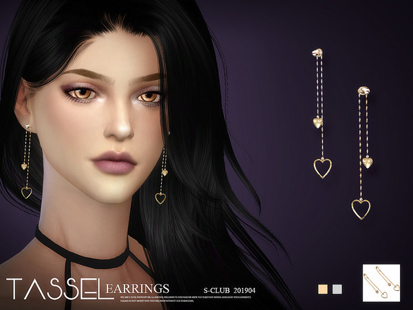 Sims 4 EARRINGS 201905 by S Club LL at TSR