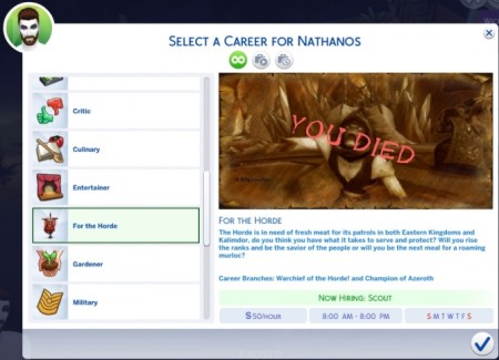 For The Horde Career Path (Base Game) by N.Blightcaller at Mod The Sims