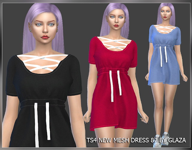 Sims 4 DRESS 87 (P) at All by Glaza