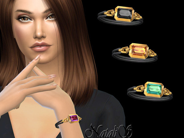 Sims 4 Octagon crystal bracelet by NataliS at TSR