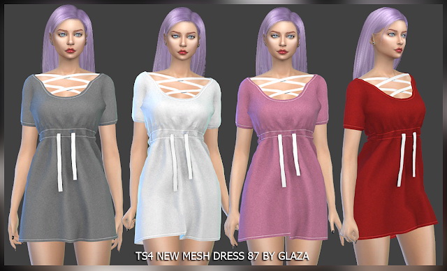 Sims 4 DRESS 87 (P) at All by Glaza
