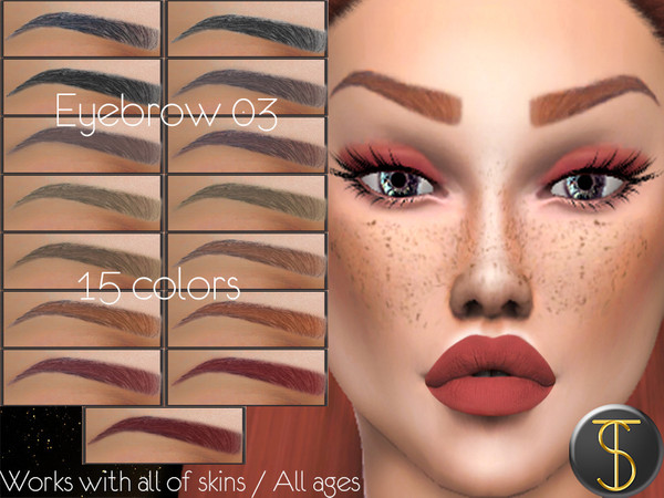 Sims 4 Eyebrows 03 by turksimmer at TSR
