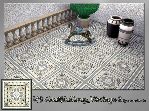 Sims 4 MB Neat Hallway Vintage 2 by matomibotaki at TSR