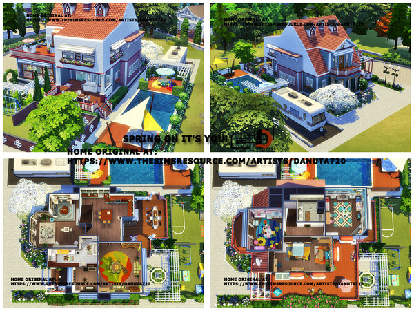 Sims 4 Spring oh its you house by Danuta720 at TSR