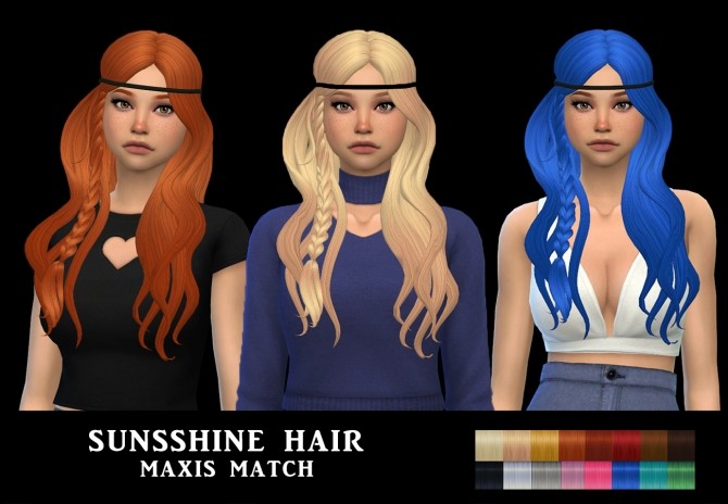 Sims 4 Sunshine Hair MM (P) at Leo Sims