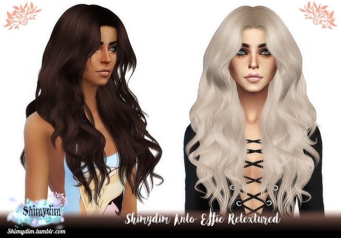 Sims 4 Anto Effie Retexture Hair Naturals + Unnaturals at Shimydim Sims