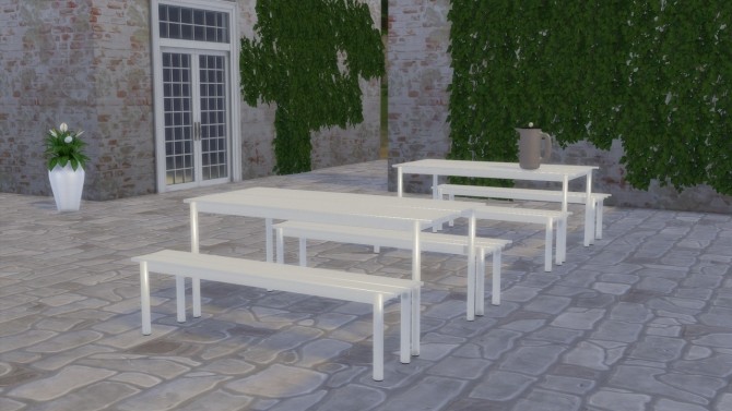 Sims 4 Linear Steel Table (P) at Meinkatz Creations