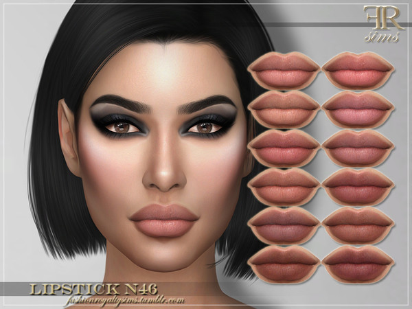 Sims 4 FRS Lipstick N46 by FashionRoyaltySims at TSR