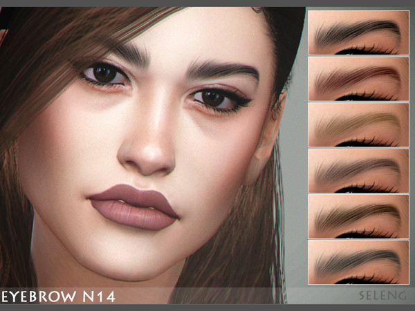 Sims 4 Eyebrows N14 by Seleng at TSR