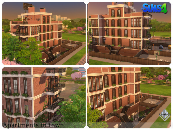 Sims 4 Apartments in town by kardofe at TSR