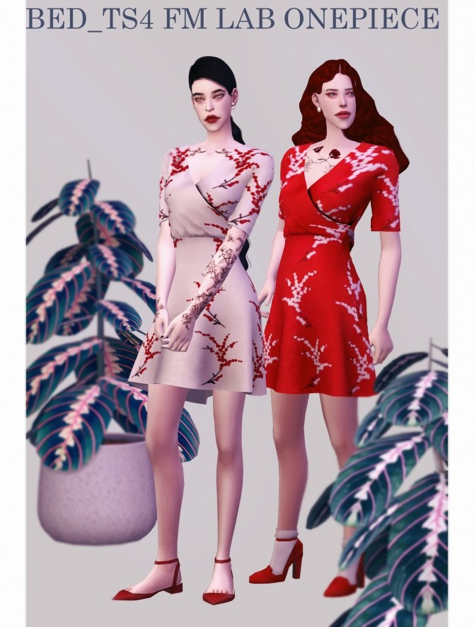 Sims 4 FM Lab onepiece dress at Bedisfull – iridescent