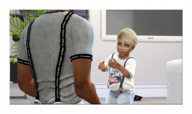 Sims 4 Designer Set for Toddler Boys: shirt, shorts & sneakers at Sims4 Boutique