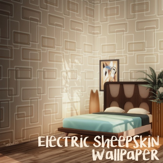 Sims 4 ELECTRIC SHEEPSKIN WALLPAPER at Picture Amoebae
