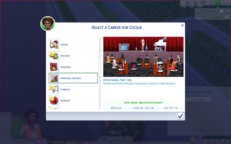 Part-time Entertainer Career by Arialyx at Mod The Sims