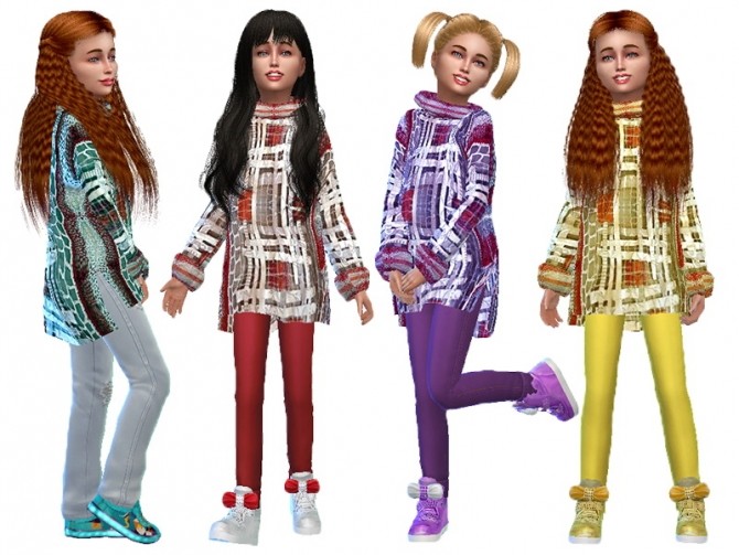 Sims 4 T55 Oversize sweater 2 Recolors at Trudie55