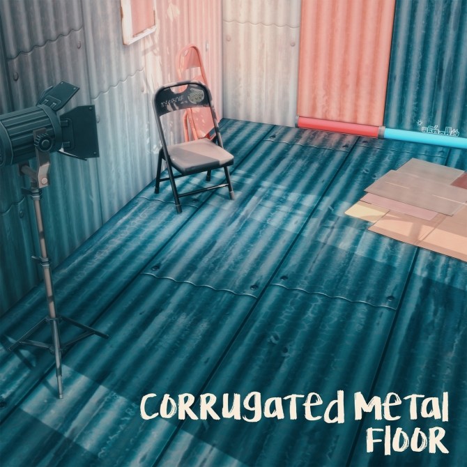 Sims 4 CORRUGATED METAL FLOOR at Picture Amoebae