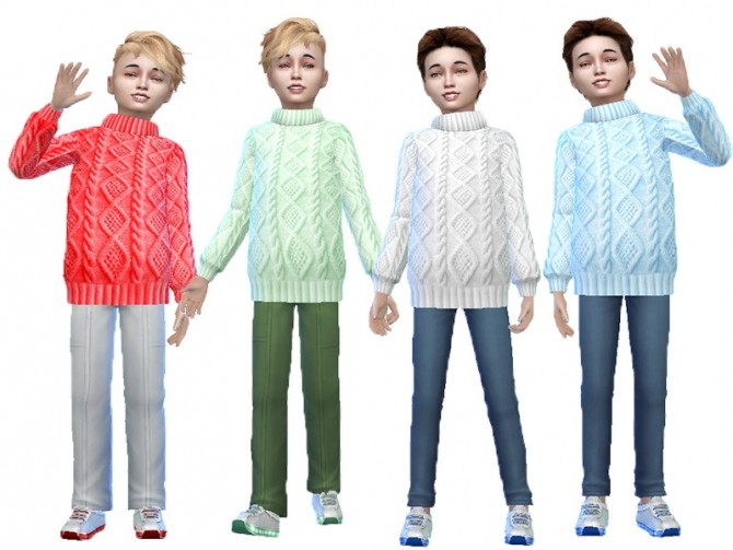 Sims 4 Knitted sweater for boys at Trudie55