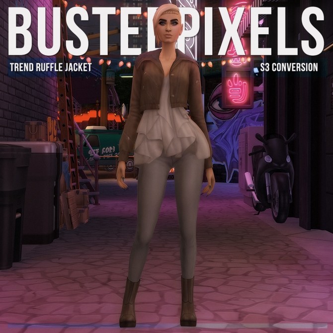 Sims 4 Trend Ruffle Jacket S3 Conversion at Busted Pixels