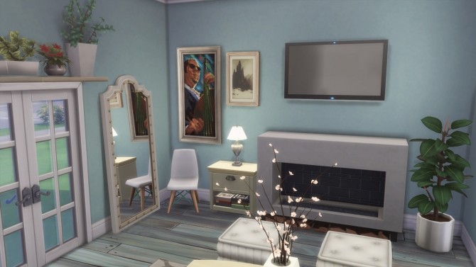 Sims 4 Scandinavian Living Room at GravySims