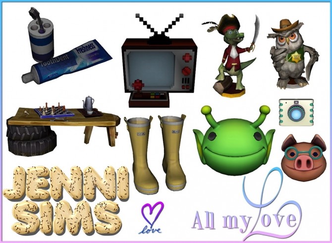 Sims 4 Kids Clutter 9 Items at Jenni Sims