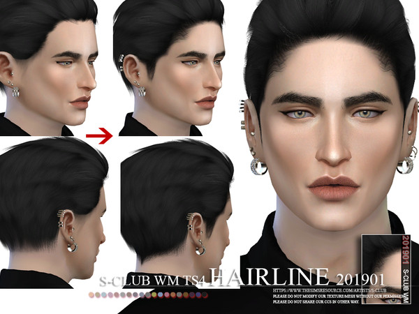 Sims 4 Hairline 201901 by S Club WM at TSR