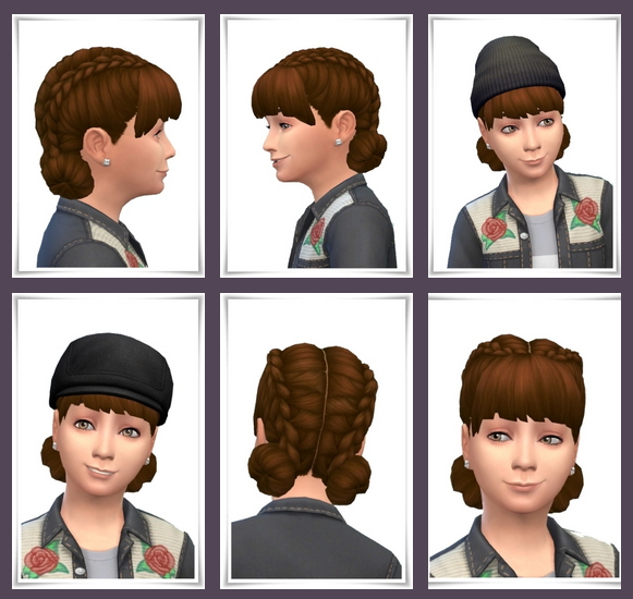 Sims 4 Girl’s Braided Buns at Birksches Sims Blog