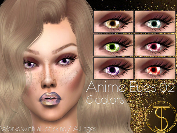 Sims 4 Anime Eyes 02 by turksimmer at TSR