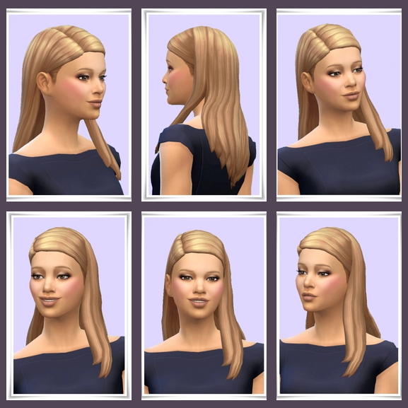 Sims 4 Side Part Straight Hair at Birksches Sims Blog