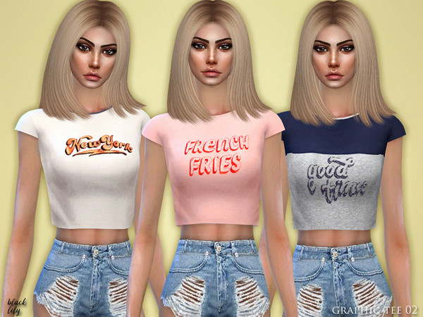 Sims 4 Graphic Tee 02 by Black Lily at TSR
