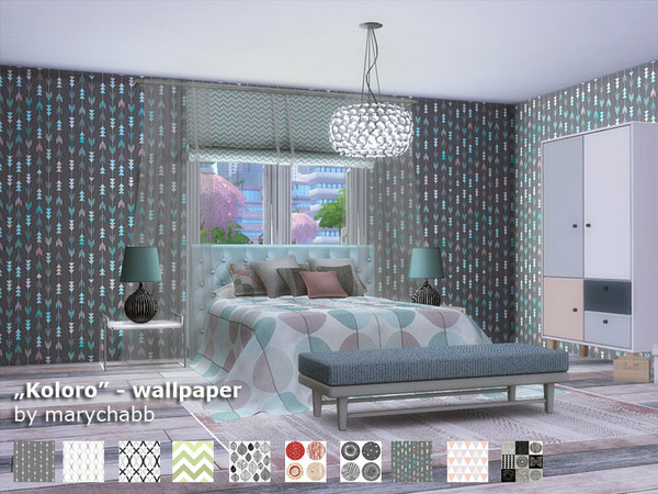 Sims 4 Koloro Wallpaper by marychabb at TSR