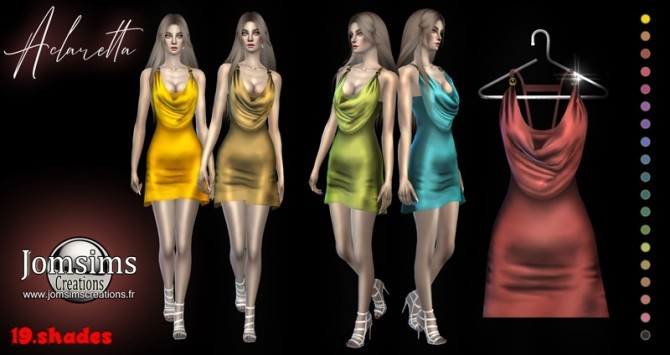 Sims 4 Aclaretta dress at Jomsims Creations