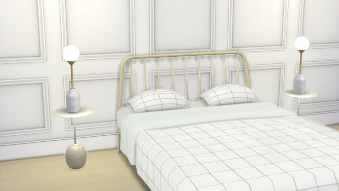 Sims 4 ALANA DOUBLE BED at Meinkatz Creations