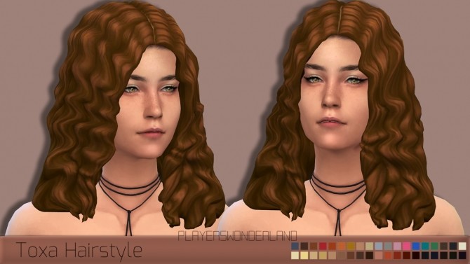 Sims 4 Toxa hairstyle at PW’s Creations