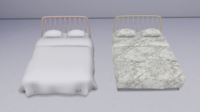 Sims 4 ALANA DOUBLE BED at Meinkatz Creations