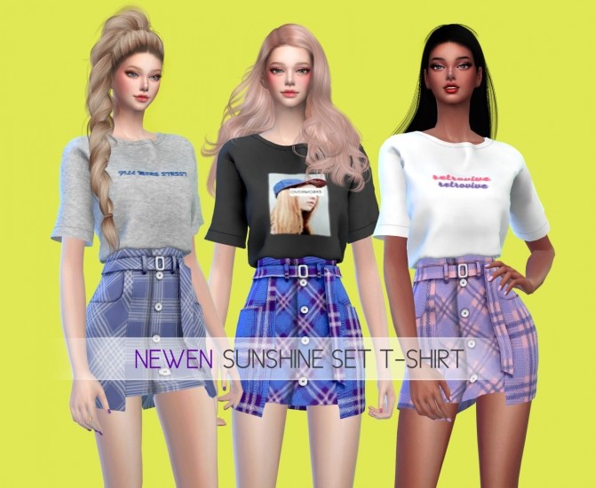 Sims 4 Sunshine lavender set at NEWEN