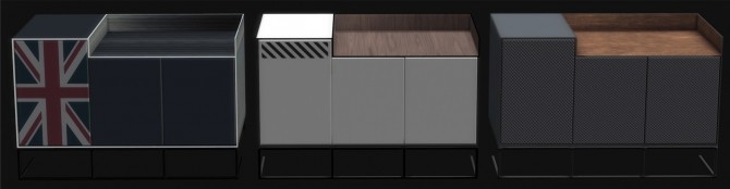 Sims 4 Custom design sideboard and wall grid (P) at Paco Sims