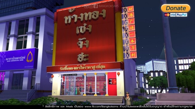 Sims 4 Yaowarat Gold Shop in Thailand (P) at BangkokSims