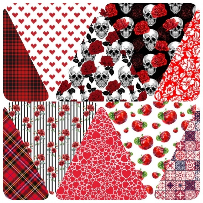Sims 4 Collection 80 Red Pattern at Annett’s Sims 4 Welt