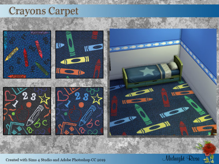 Crayons carpet for Kids by MidnightRose at TSR