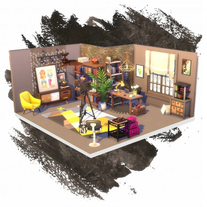 Sims 4 Artistic work space at Agathea k