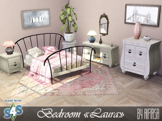 Sims 4 Laura bedroom at Aifirsa
