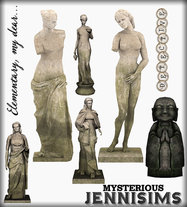 Sims 4 Decorative Statues 6 Items at Jenni Sims