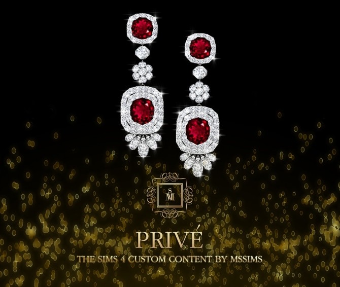 Sims 4 PRIVE EARRINGS at MSSIMS