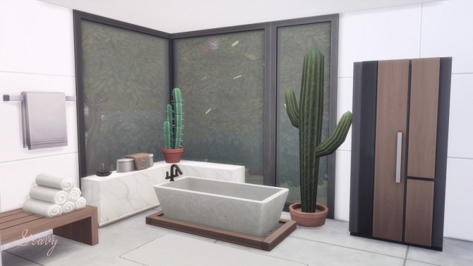 Sims 4 Luxury Bathroom at GravySims